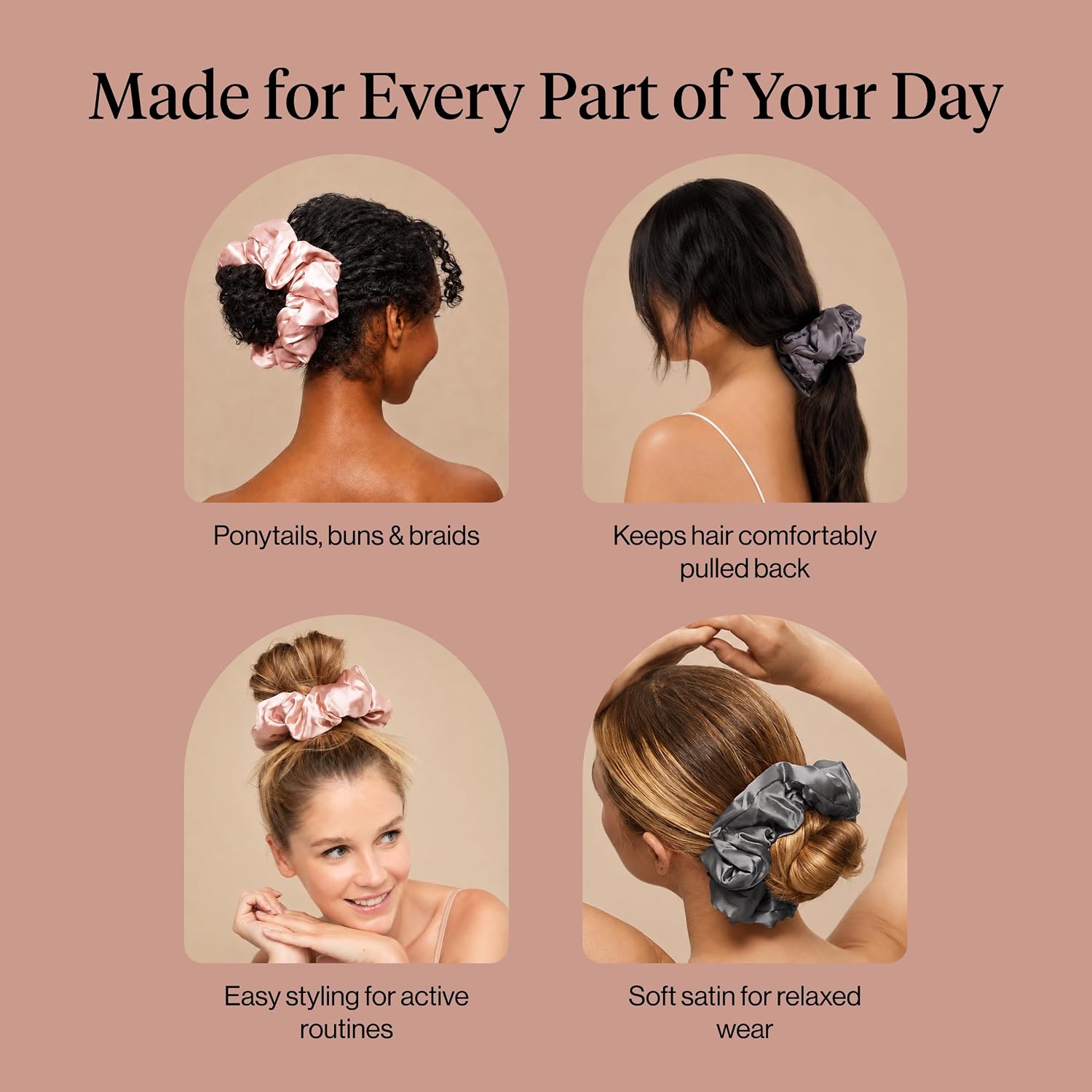 Thumbnail 6 de Kitsch Satin Hair Scrunchies 2pc โ satin scrunchie ๐