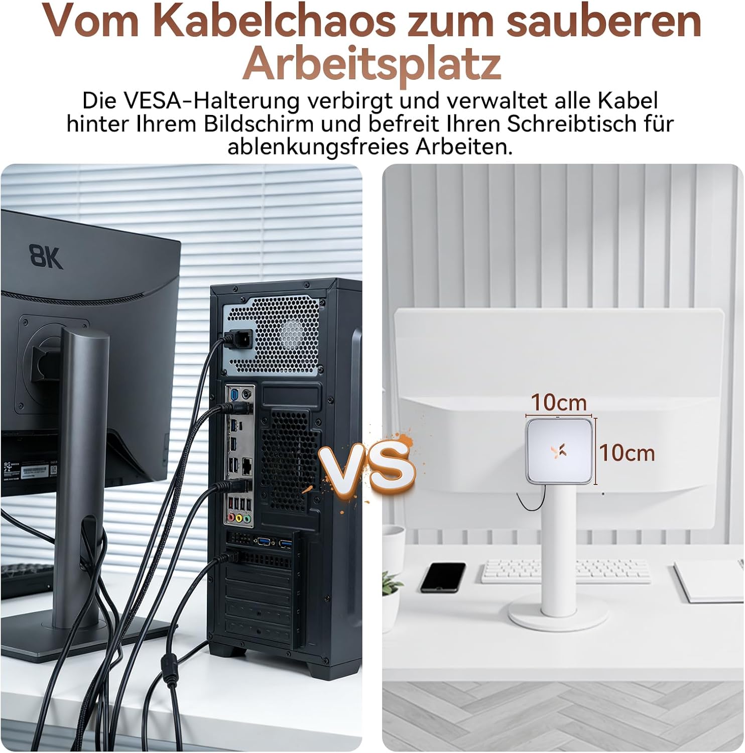 Thumbnail 2 de Huidun H80 Mini PC mit AMD Ryzen 5, 16 GB RAM, 512 GB SSD und 4K@60Hz – für Büro, Schule & Heimkino