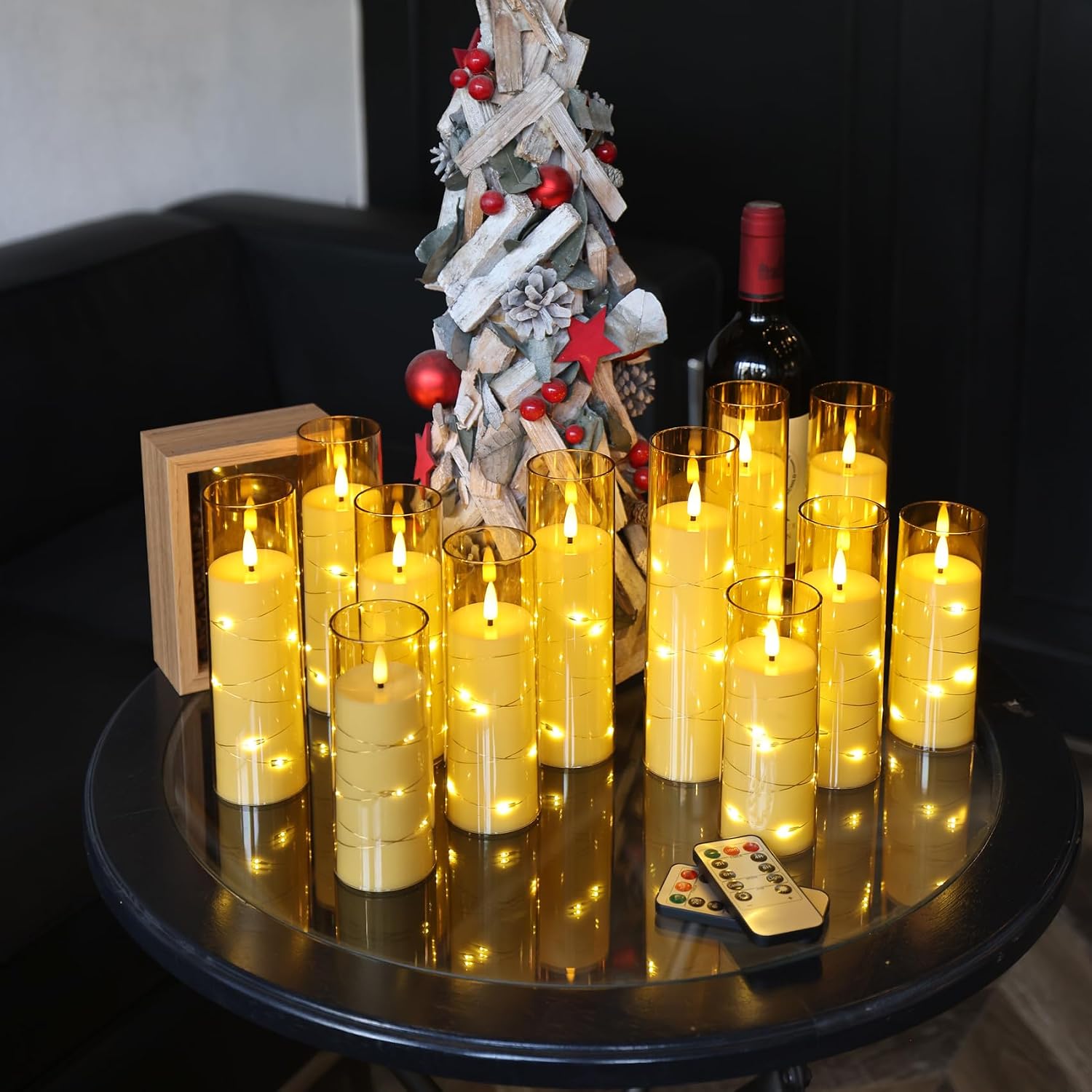 Detalle de Da by Luz Vela LED de cadena con control remoto y temporizador🕯