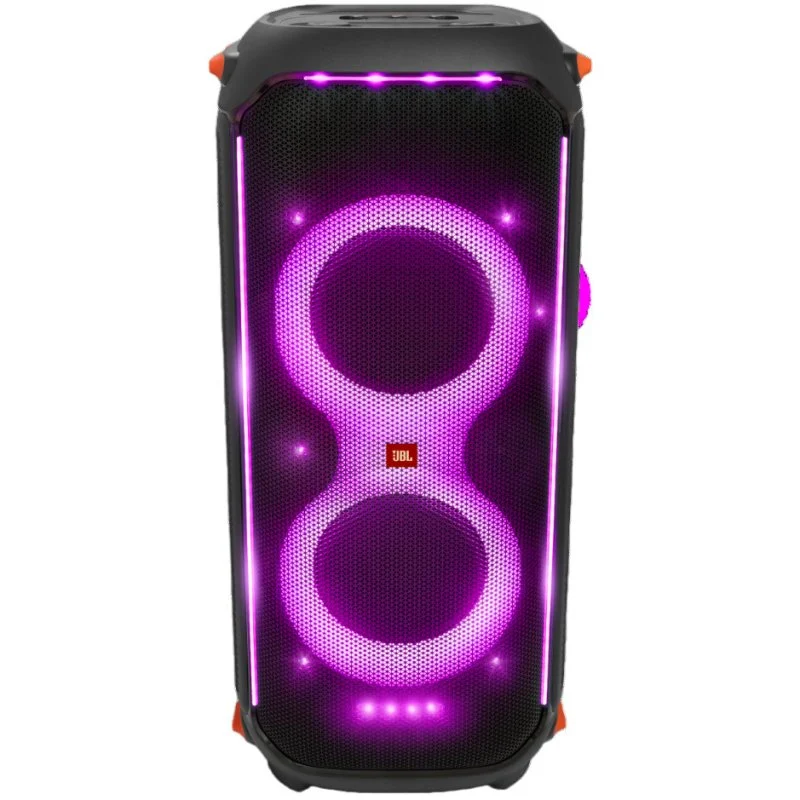 Detalle de JBL PartyBox 710: altavoz inalámbrico 800 W con iluminación y reparto de sonido para fiestas