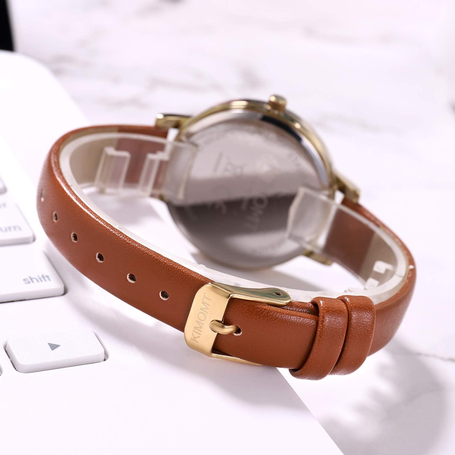 Thumbnail 5 de KIMOMT montre femme à bracelet en cuir, mouvement quartz et étanchéité quotidienne