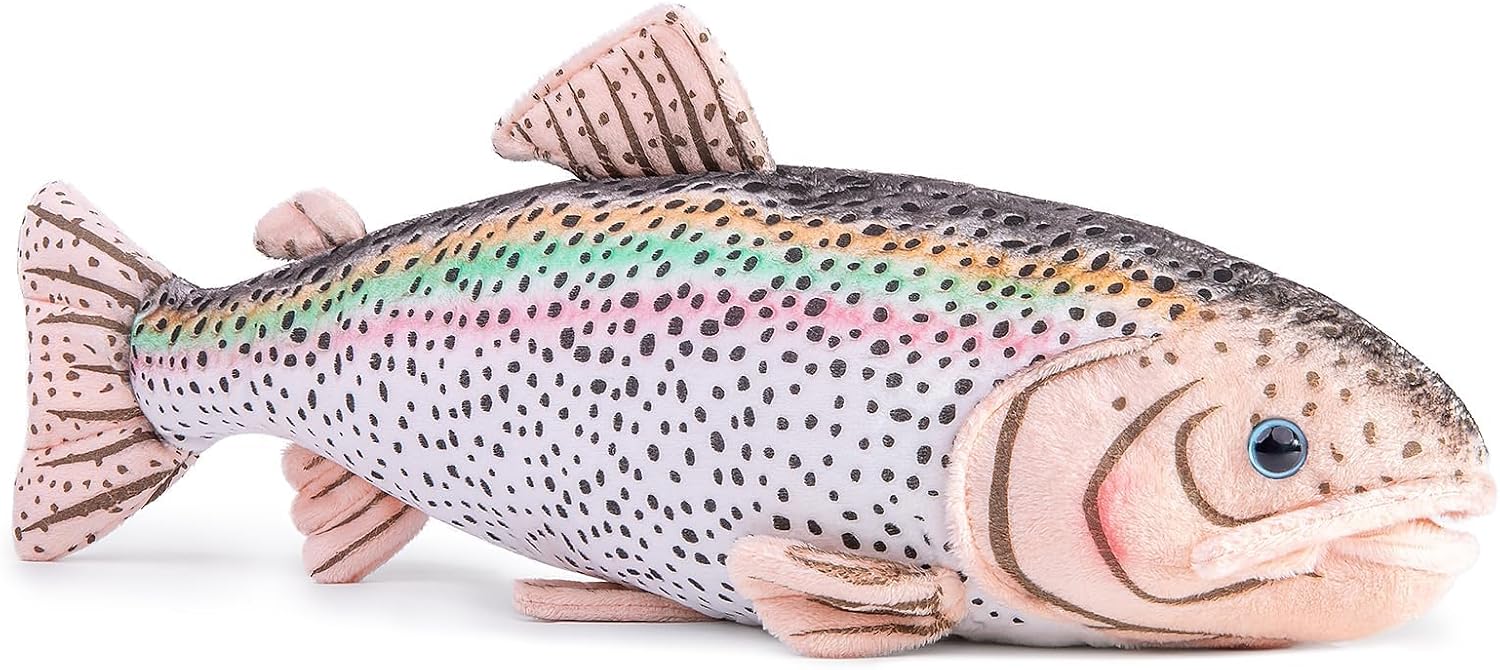 Thumbnail 6 de RLOMUTE Rainbow Trout Plush Toy 16.5 Inch