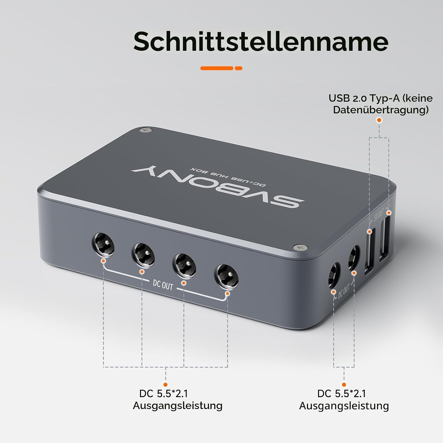 Detalle de SVBONY SV241 Astronomie USB Steuerhub (Astro Powerbox) mit 6x DC, USB3.1, USB2.0 & USB-C