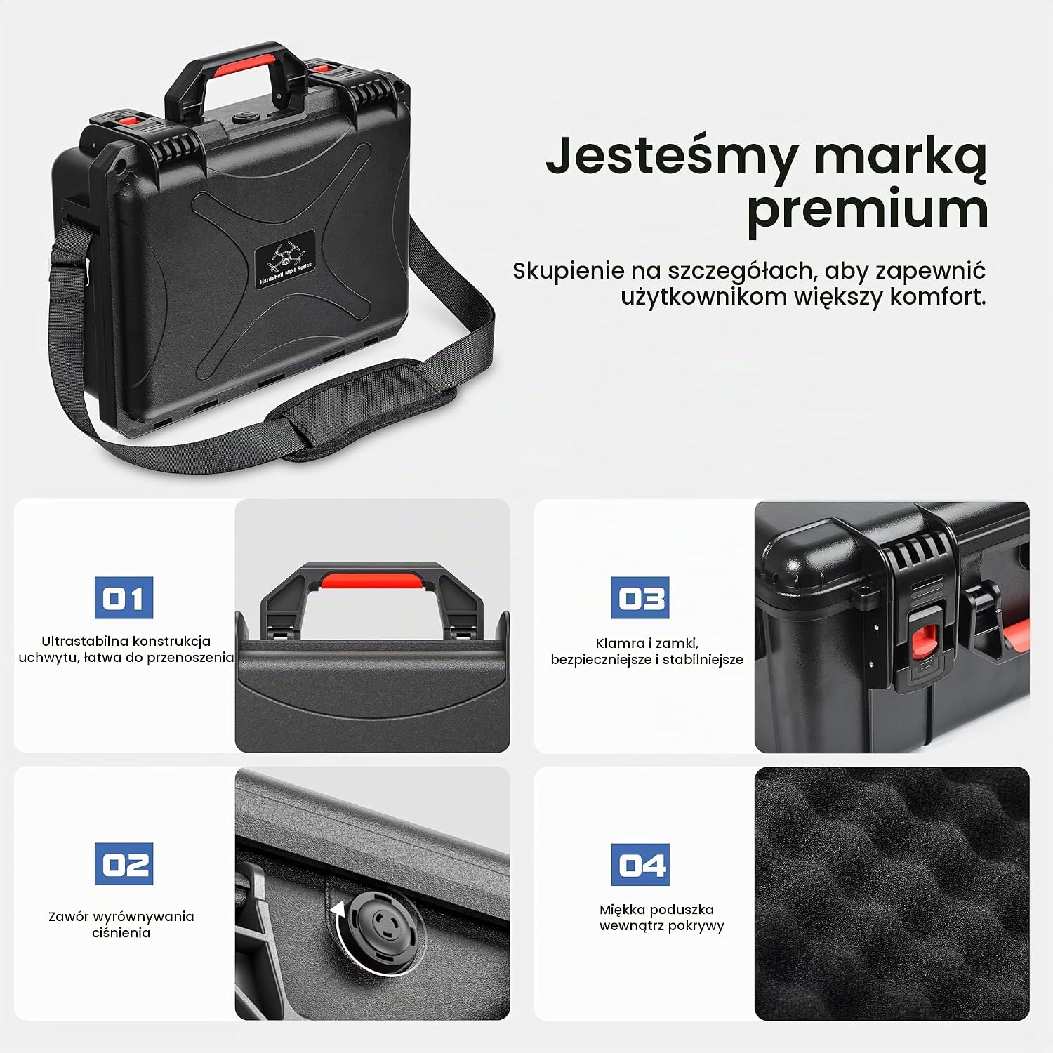 Detalle 2 de STARTRC Mini 5 Pro i Mini 4 ProCase – twarde etui z PP, 37 × 28 × 13 cm