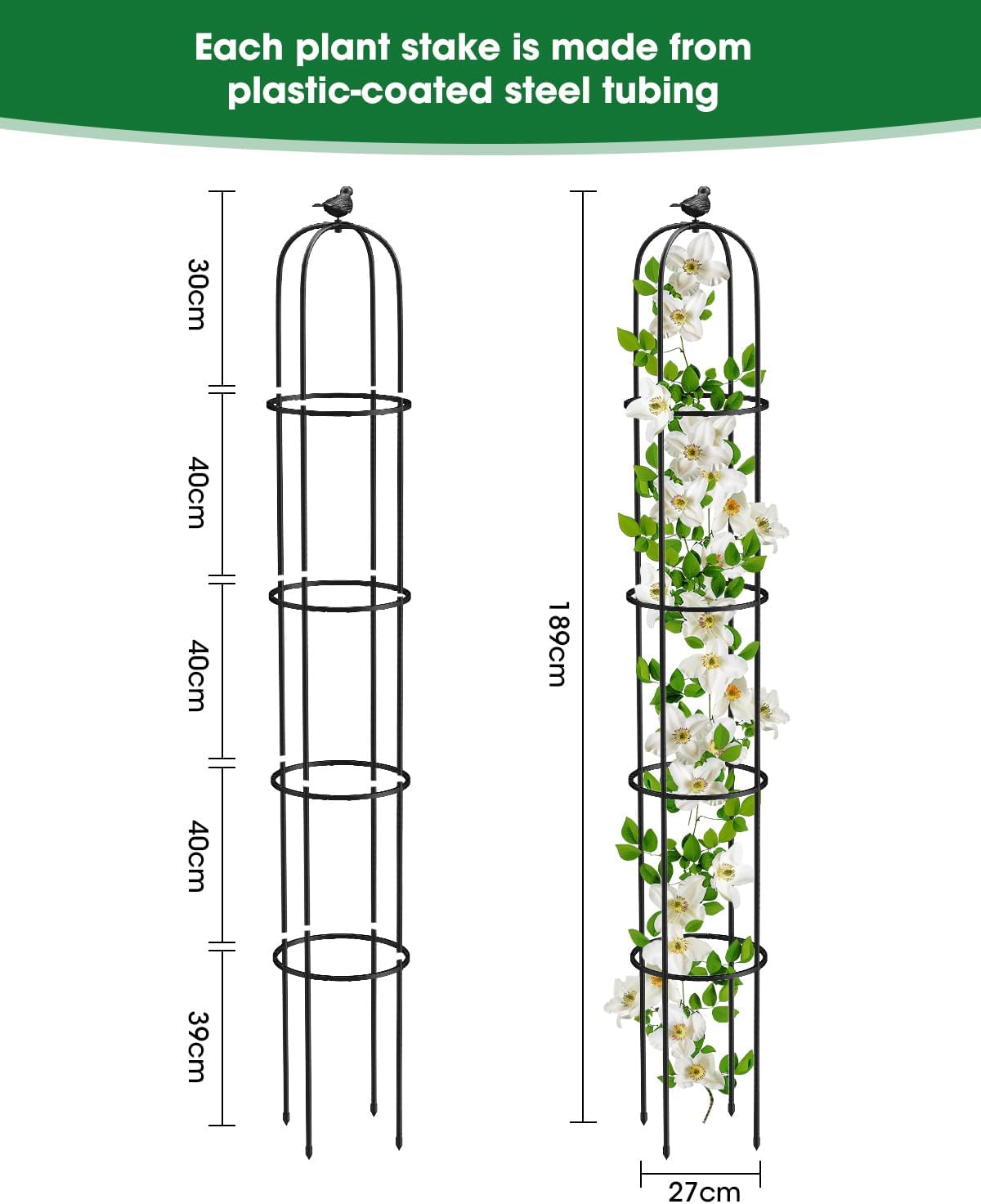 Thumbnail 1 de MYMULIKE Trellis for climbing plants 189 cm