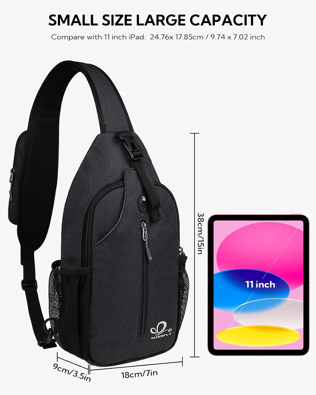 Thumbnail 1 de WATERFLY Crossbody Sling Bag 7 x 15 in