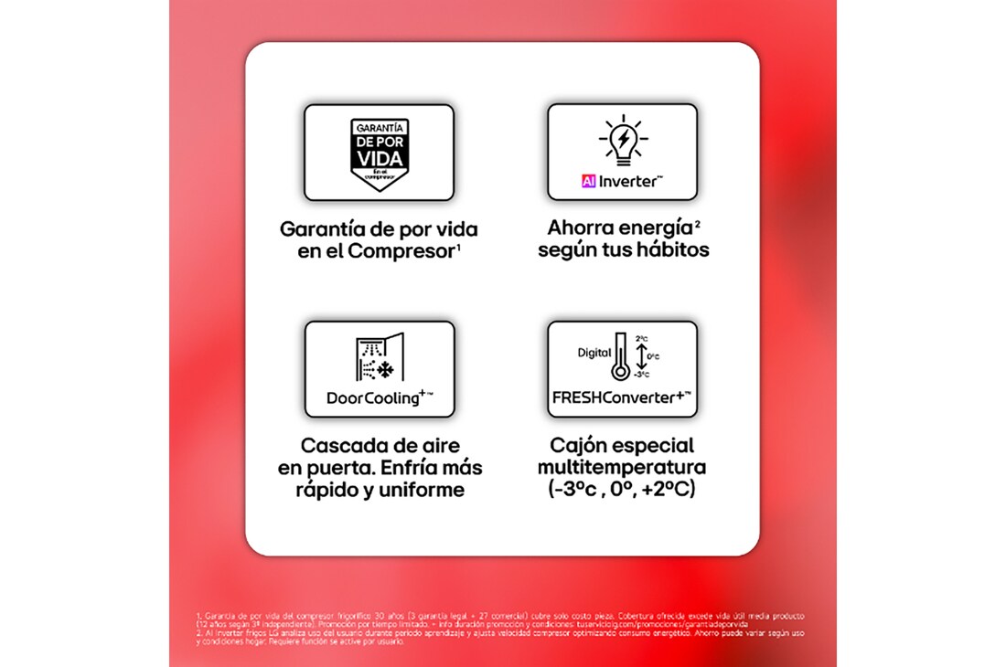 Thumbnail 2 de LG GBBS514CPY Frigorífico Combi 333 l, 1,86 m
