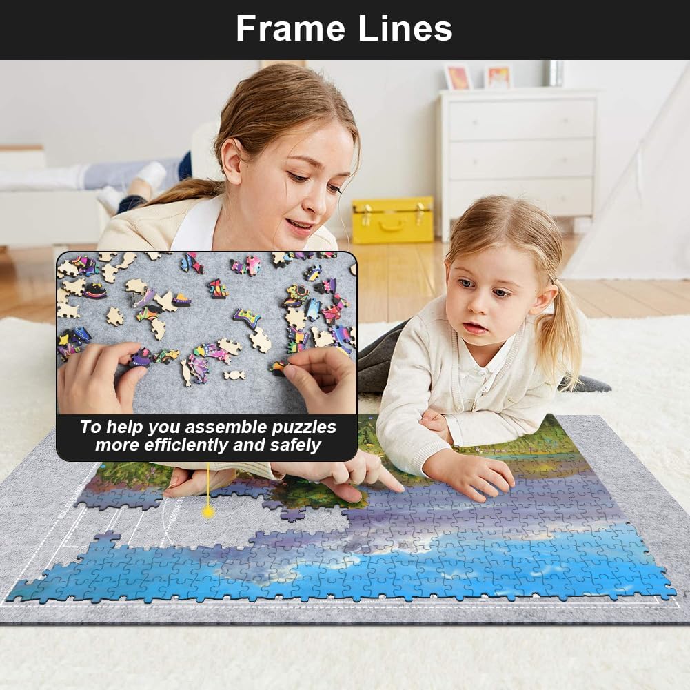 Thumbnail 3 de Ainiv Jigsaw Puzzle Mat Roll Up (2000 pieces) Felt Board with 4 Sorting Trays & Storage Bag