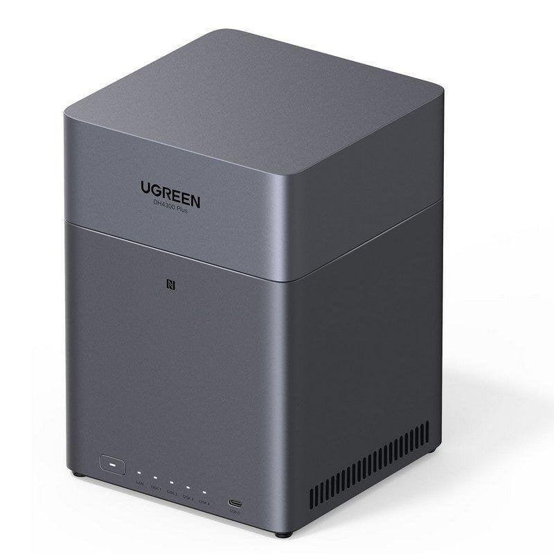 Detalle 2 de UGreen DH4300 Plus: NAS de 4 bahías con 120 TB, 2,5 GbE, HDMI 4K y seguridad avanzada