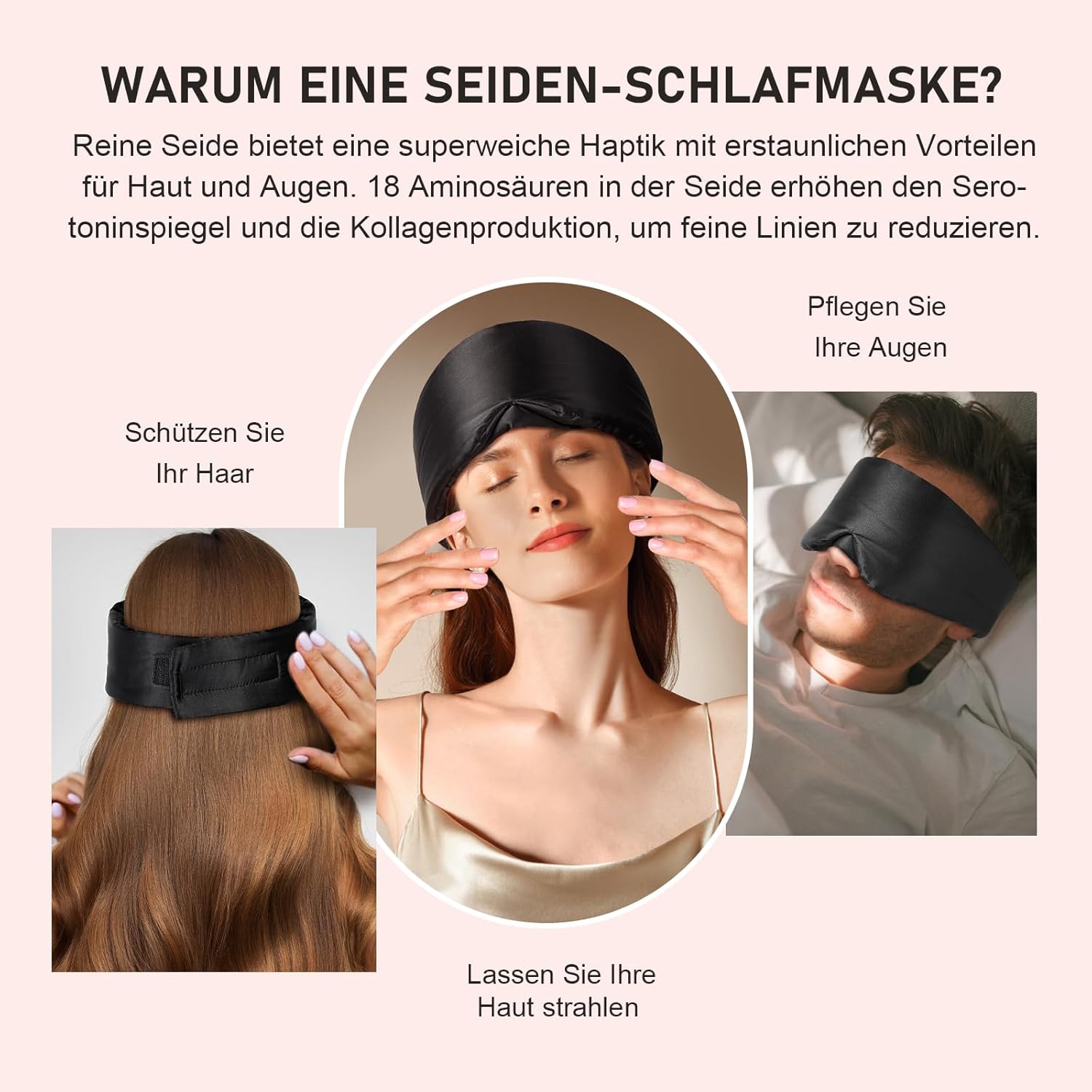 Thumbnail 5 de LitBear Seiden Schlafmaske Seitenschläfer 22 Momme