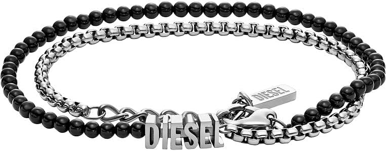 Thumbnail 6 de Diesel Homme – Bracelet en perles semi-précieuses avec fermoir mousqueton