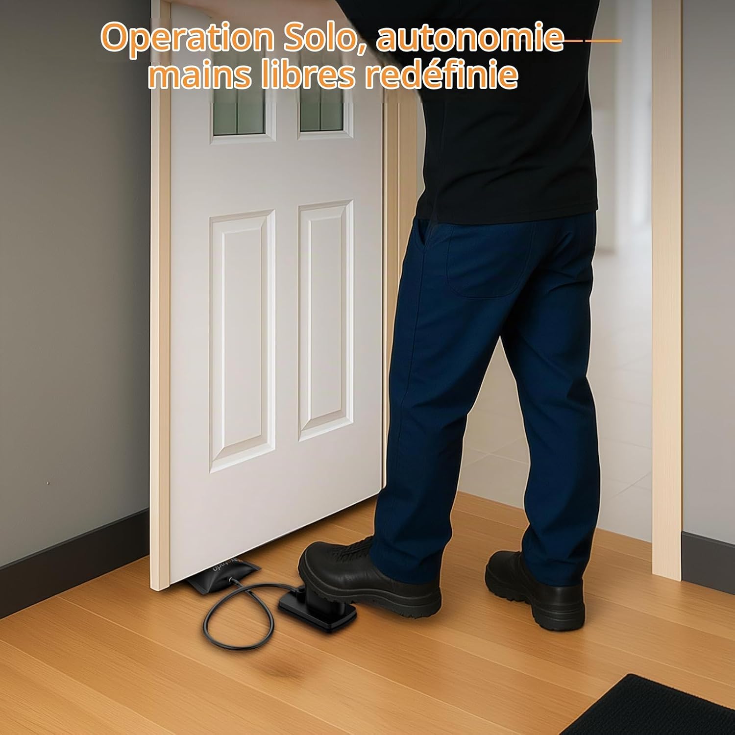 Detalle de Maxetodo MXE002 montagekussen met 2-in-1 hand- en voetpomp, tot 350 kg