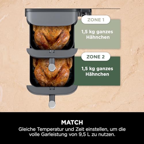 Thumbnail 10 de Ninja Double Stack XL Heißluftfritteuse – 9,5 L, 4 Ebenen, Grau