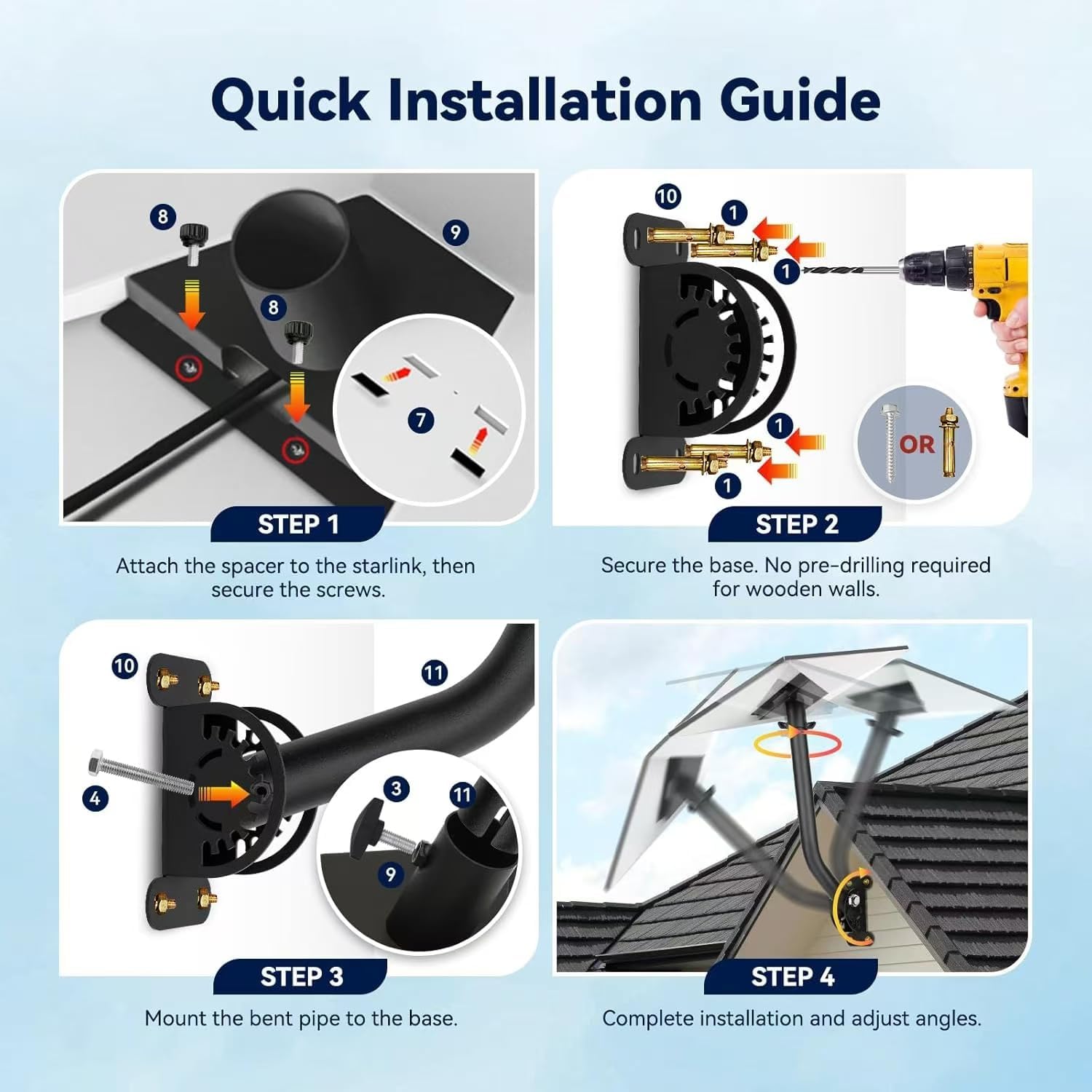 Detalle de Starlink Gen 3 mount kit for dish