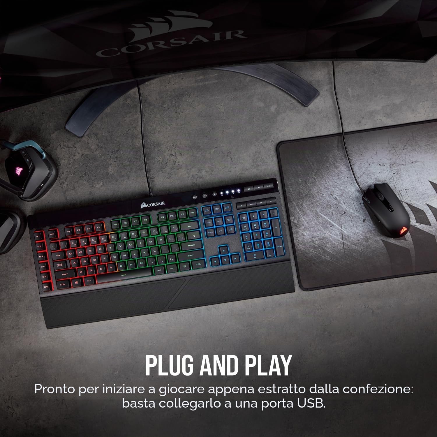 Thumbnail 6 de Corsair Harpoon PRO RGB mouse gaming ottico leggero da 85 g con 6 pulsanti programmabili e LED RGB
