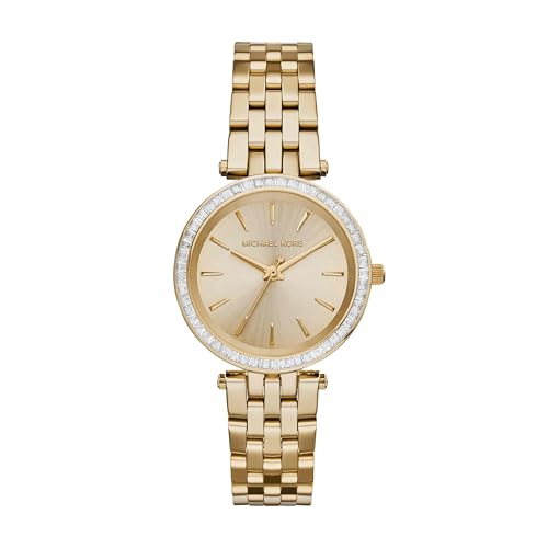 Detalle de Michael Kors Darci Watch for Women, Gold Tone Stainless Steel Strap