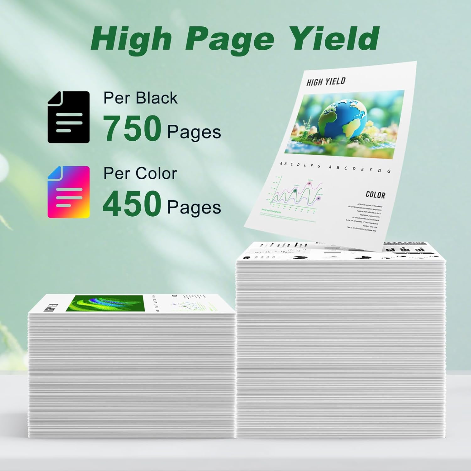 Thumbnail 2 de MYTONER 63XL Black and Color Ink Cartridges Combo Pack (Replacement for HP 63 / 63XL)