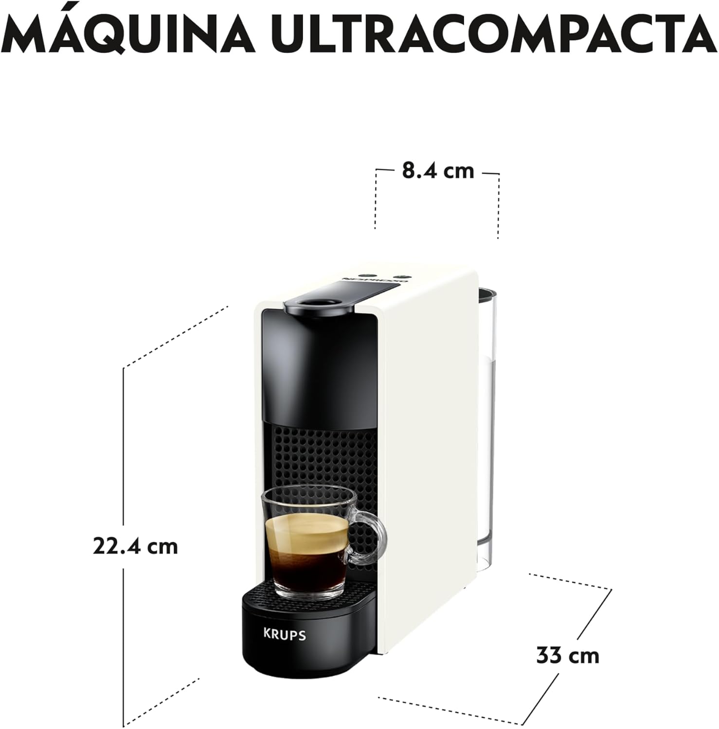 Thumbnail 3 de Nespresso Krups Essenza Mini XN1101PR5 ☕️ Cafetera Compacta Blanco