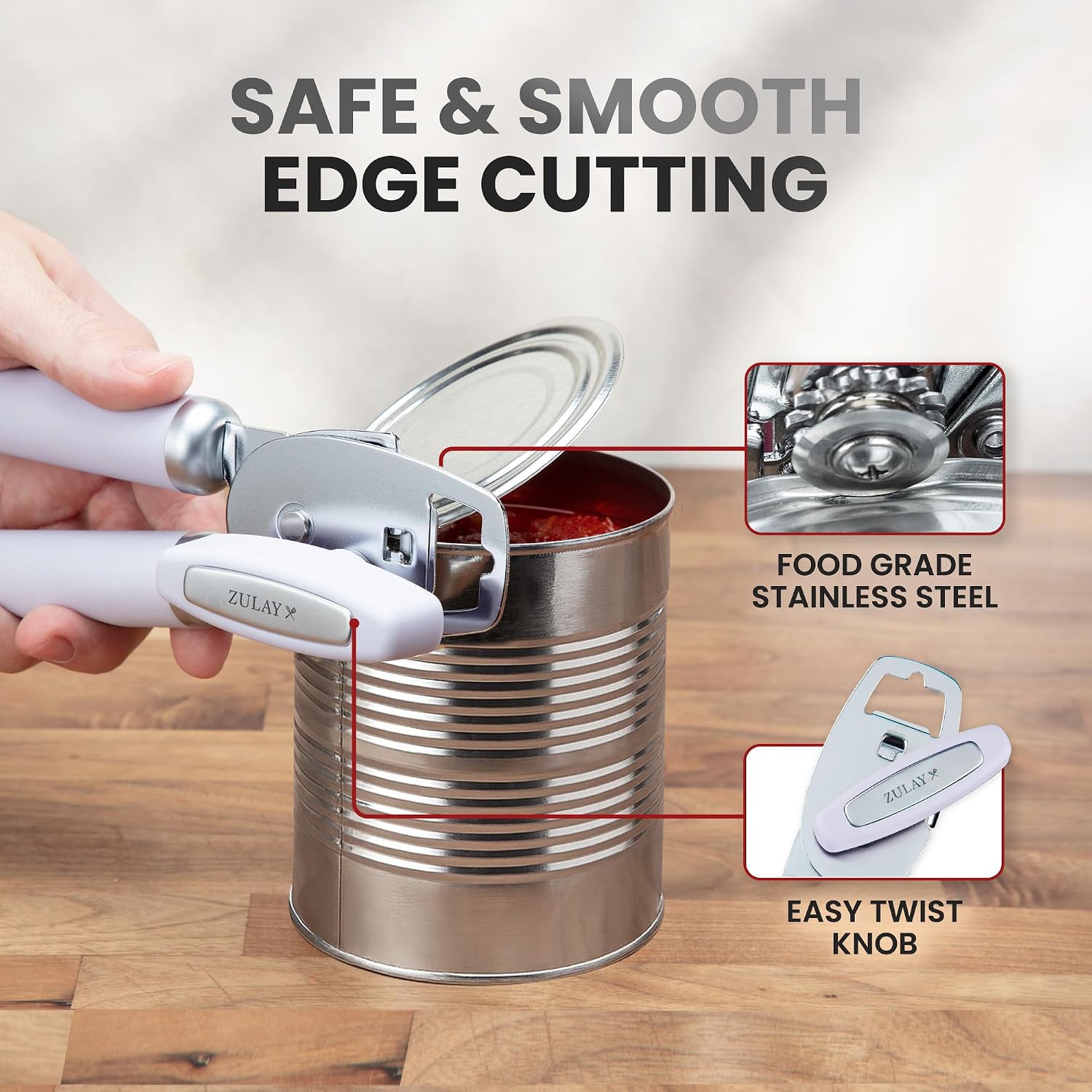 Detalle 2 de Zulay Kitchen Heavy Duty Can Opener with Bottle Opener 🍴
