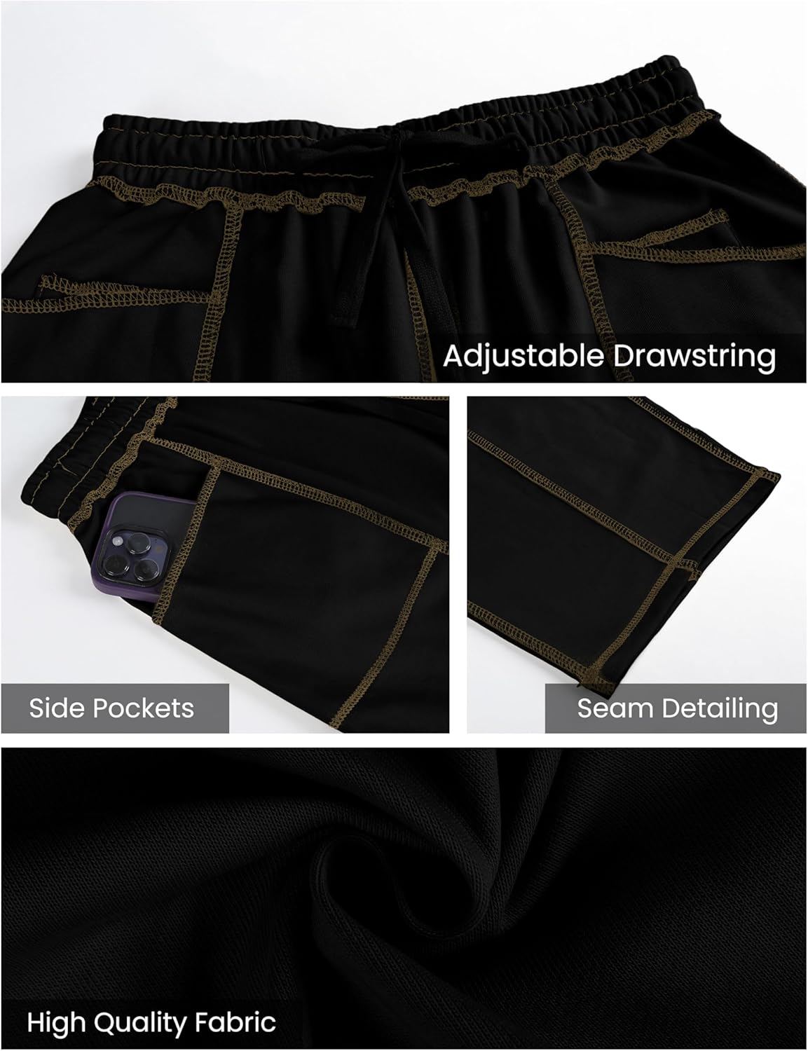 Thumbnail 5 de Athlisan Women’s Baggy Barrel Pants Wide-Leg Lounge Drawstring Sweatpants with Pockets