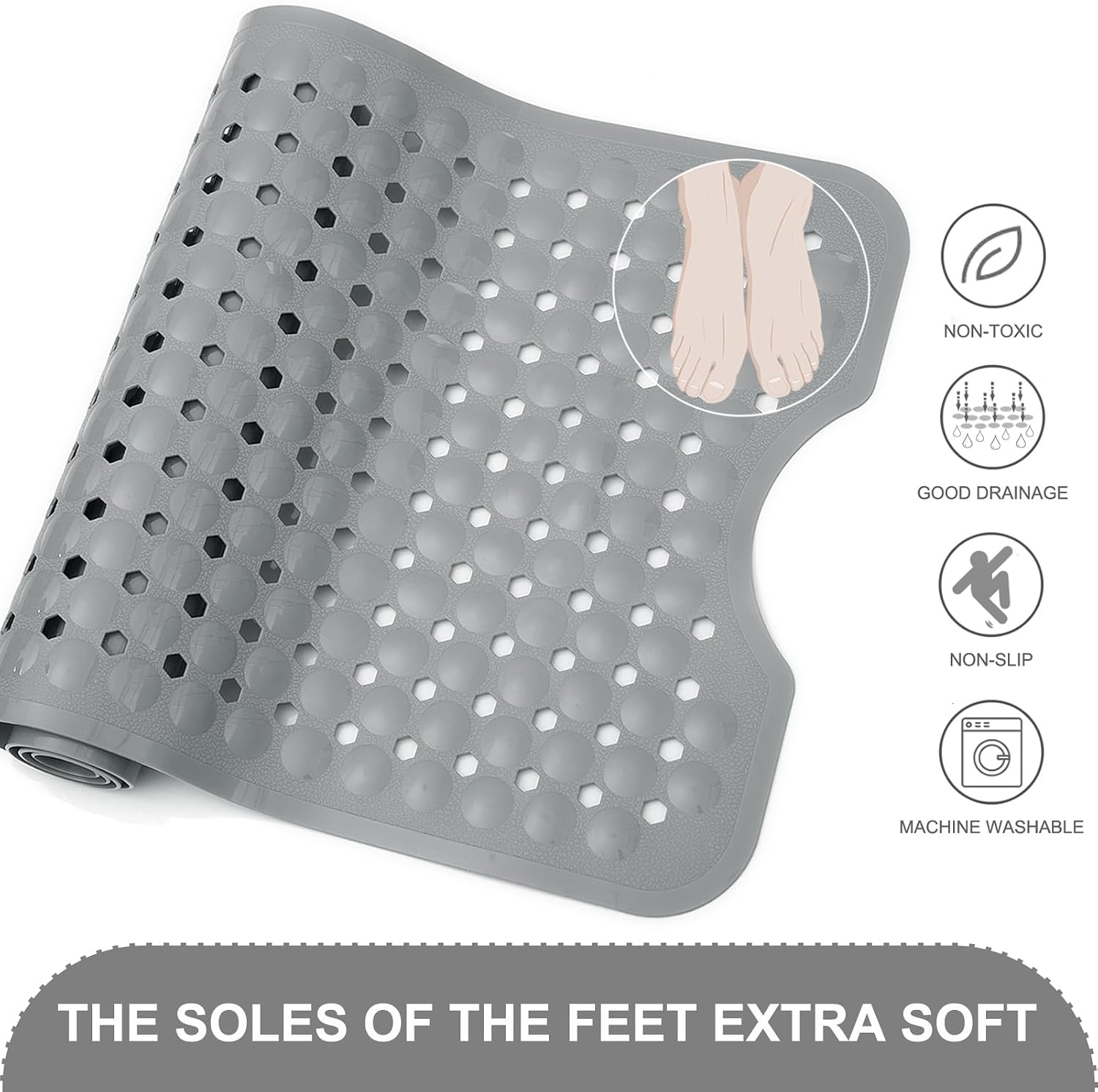 Detalle 2 de TEESHLY Bath Tub and Shower Mat 40 x 16 in