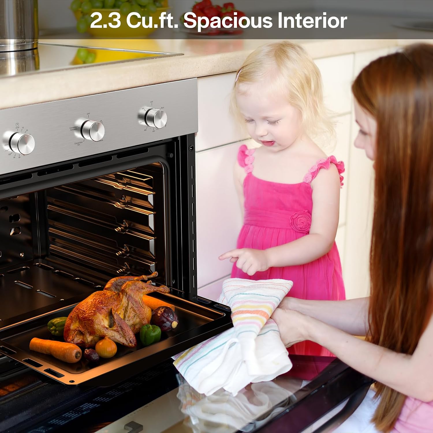 Thumbnail 6 de Empava EMPV-24WO08 24-Inch Natural Gas Wall Oven with Convection and Rotisserie