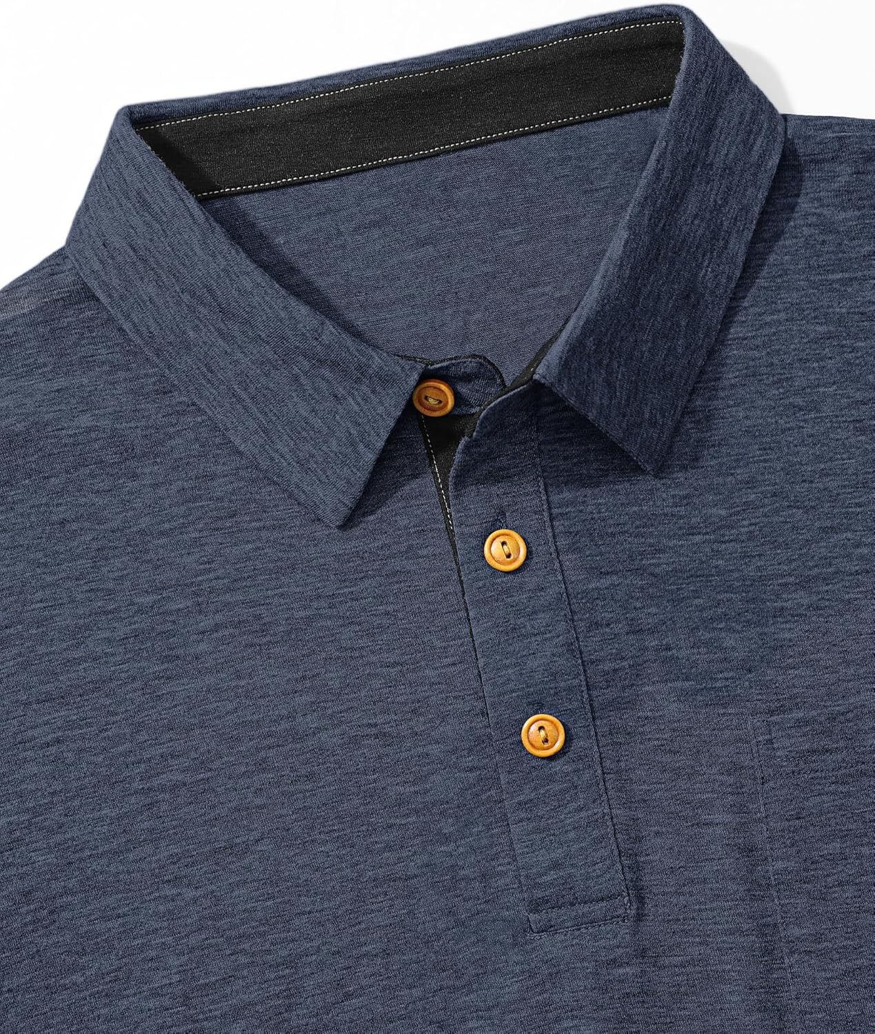 Thumbnail 4 de TARAINYA Herren-Poloshirt aus Baumwolle mit Brusttasche – Kurzarm, 95% Baumwolle + 5% Elasthan, M–4XL