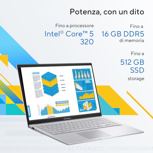 Thumbnail 2 de ASUS Vivobook 15 F1504MA#B0H25ZD3SC: notebook da 15,6" IPS, 16 GB RAM, 512 GB SSD, Windows 11 Home