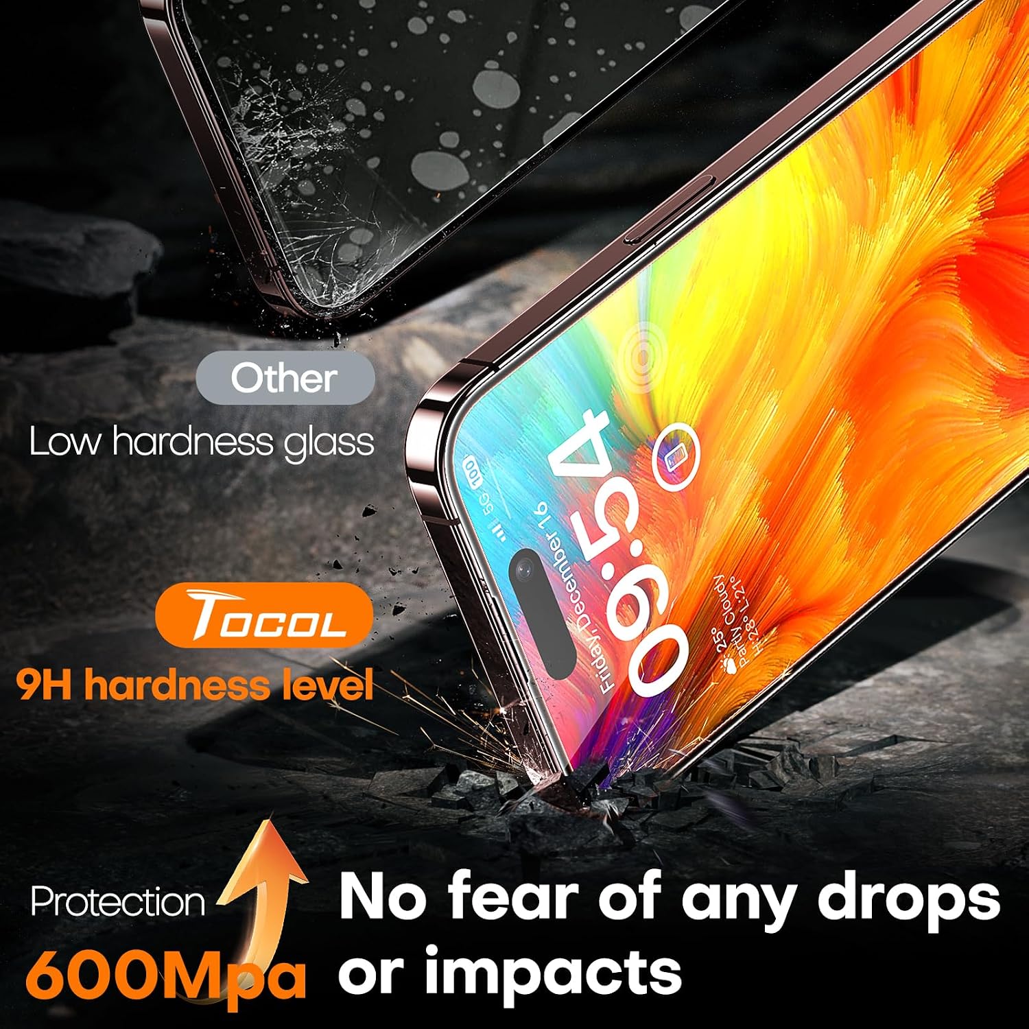 Thumbnail 4 de TOCOL iPhone 16 Pro Screen Protector 2-pack