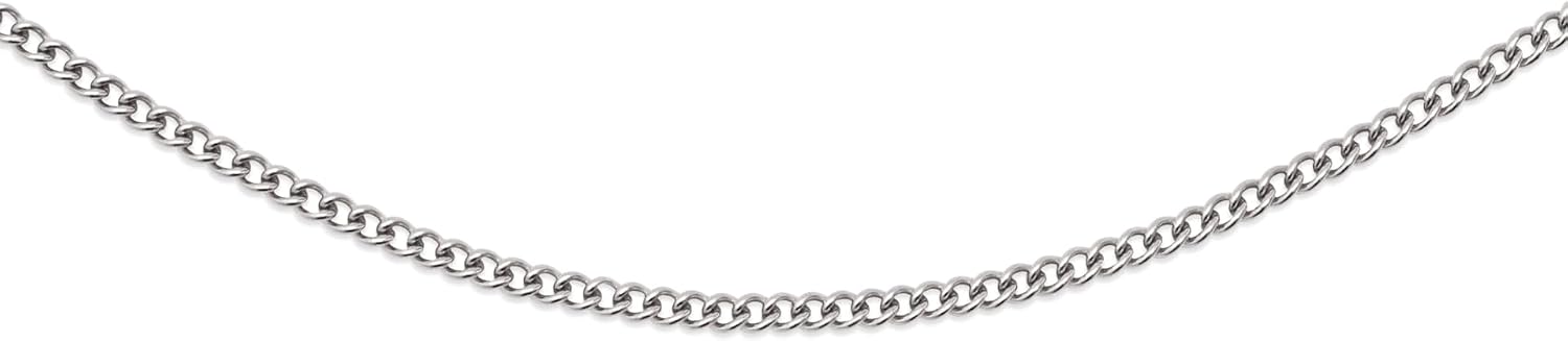 Detalle de SINGULARU - Collier Chaîne Barbada en Acier inoxydable plaqué or 18K ou Acier, 40 cm + rallonge 5 cm