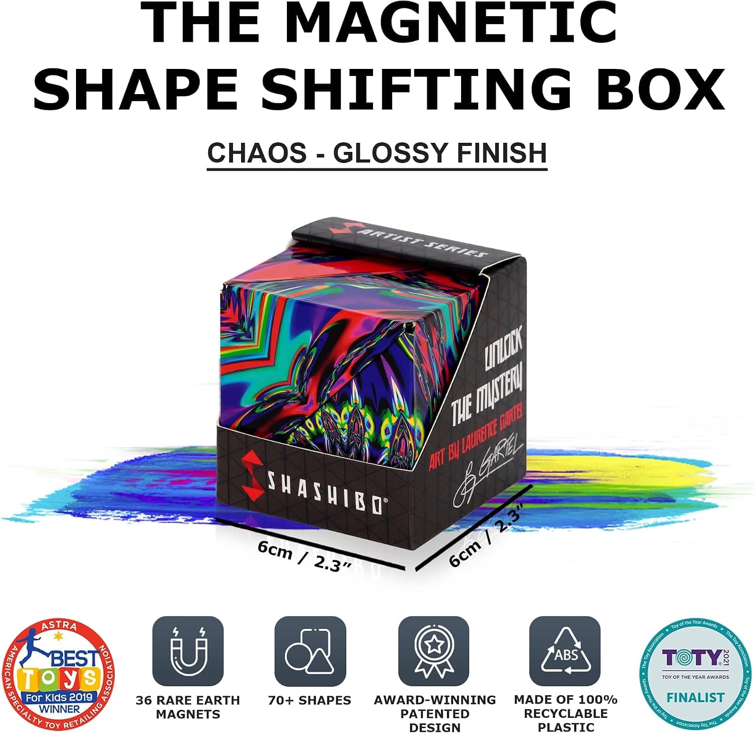 Detalle de Shashibo Shape Shifting Box (Chaos) magnetic puzzle cube that transforms into 100+ shapes