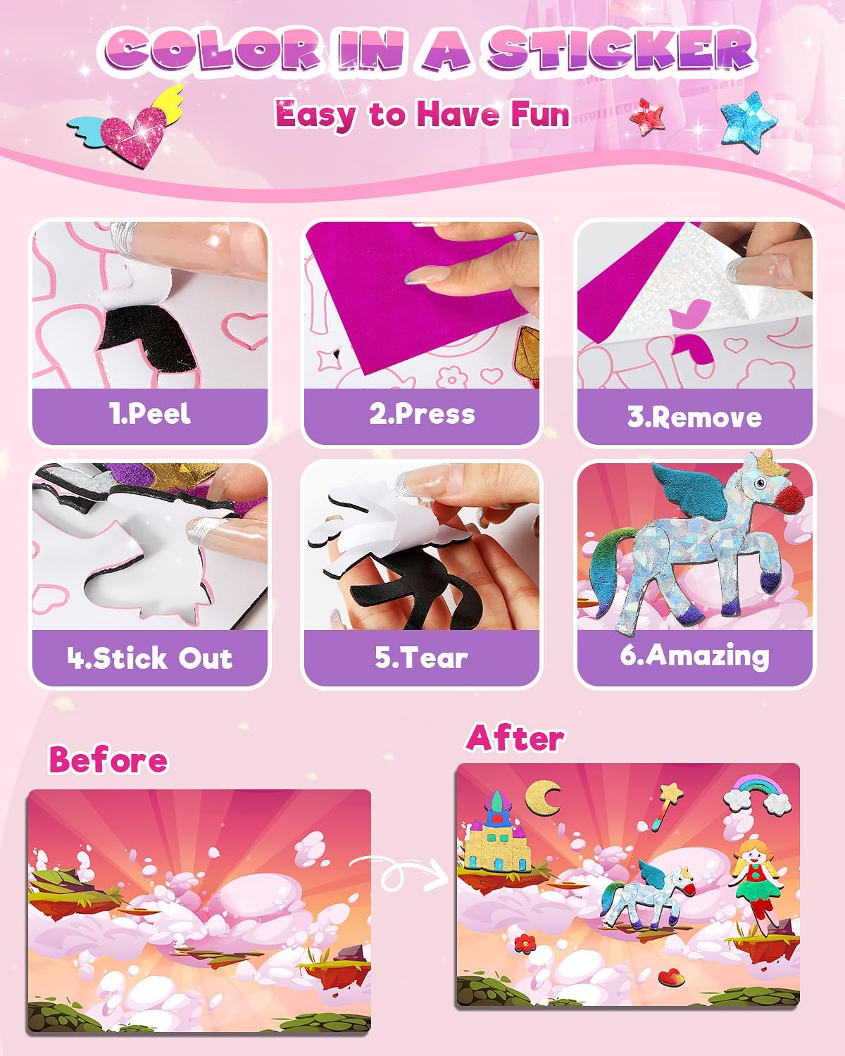 Detalle 2 de Baobrava Foil Art Kit for Kids