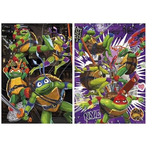 Detalle 2 de Educa - Ninja Turtles 🐢 Pack 2 puzzles 500 piezas cada uno, 34x48 cm