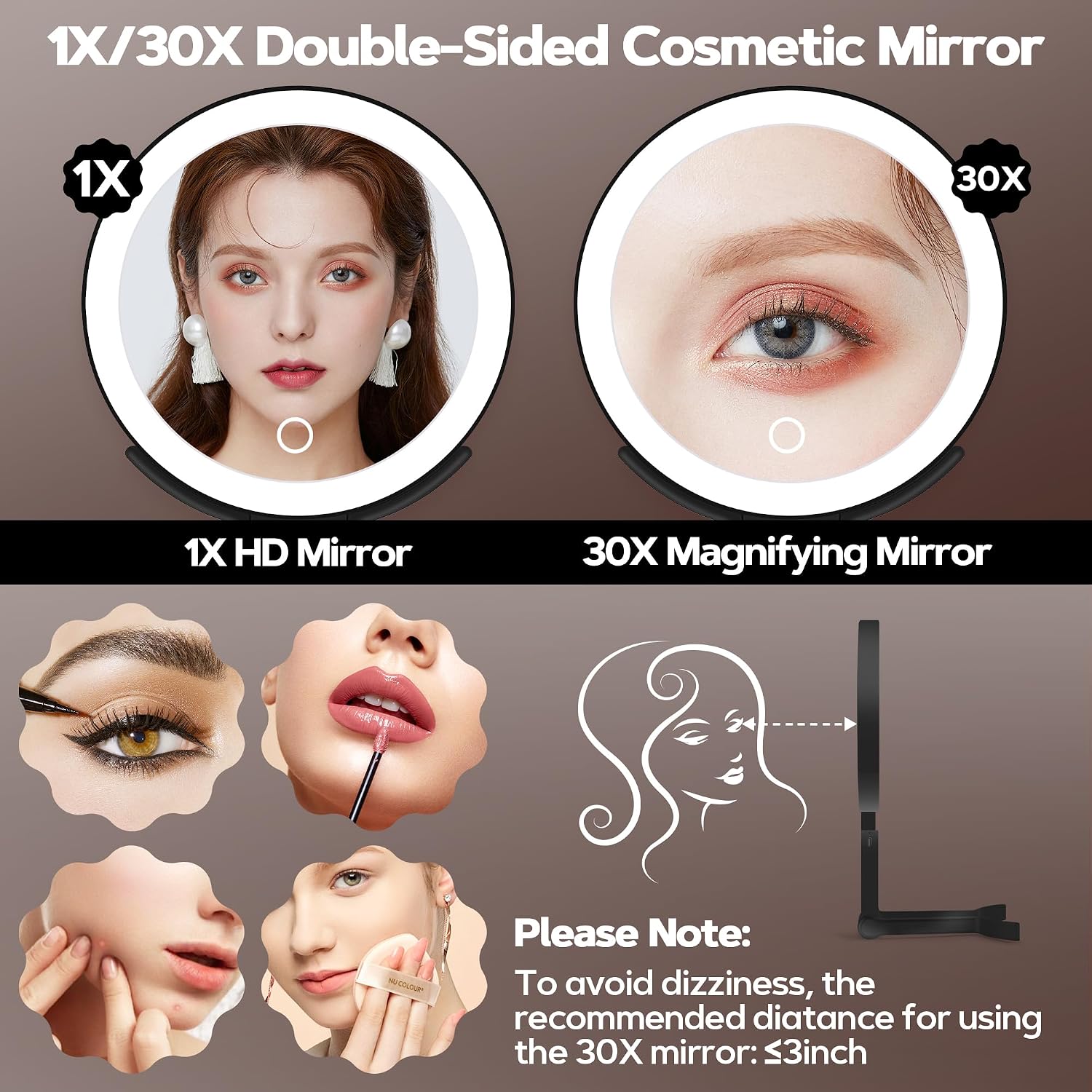 Detalle 2 de B Beauty Planet Miroir grossissant 30X pliable