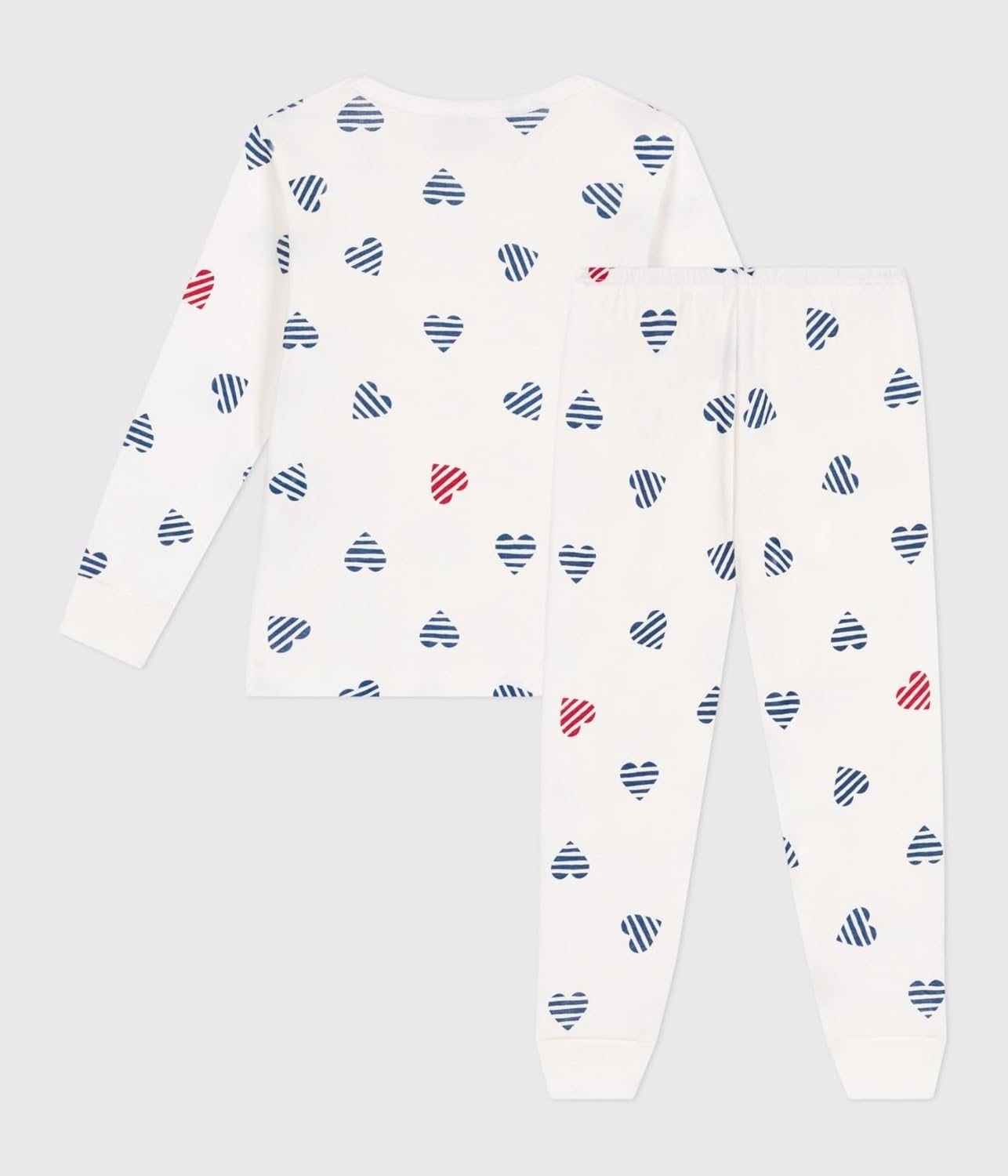 Thumbnail 4 de Petit Bateau A0clu — pyjama fille en coton manches longues, imprimé cœurs (lot de 1)