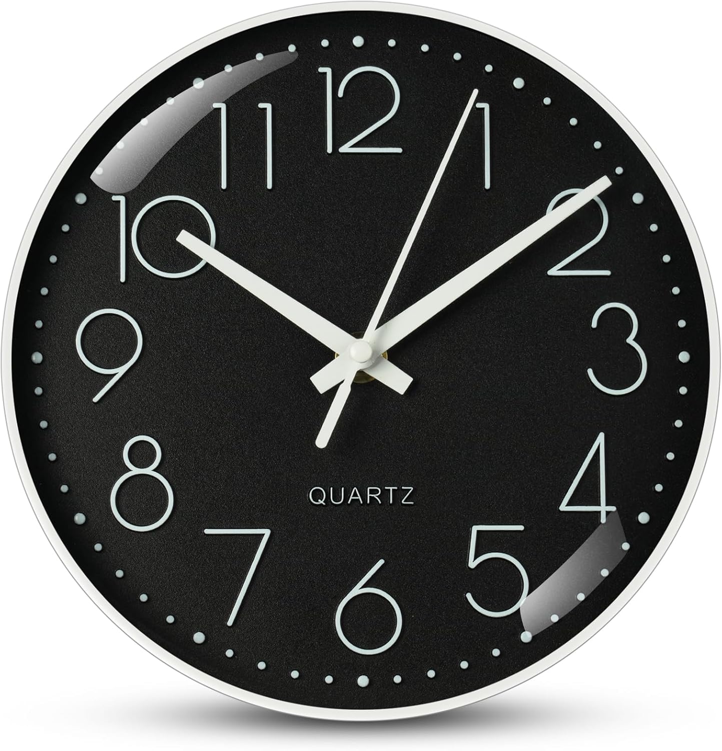 Detalle de Aolso Horloge Murale Design Moderne 20 cm — Silencieuse, Quartz, Noir
