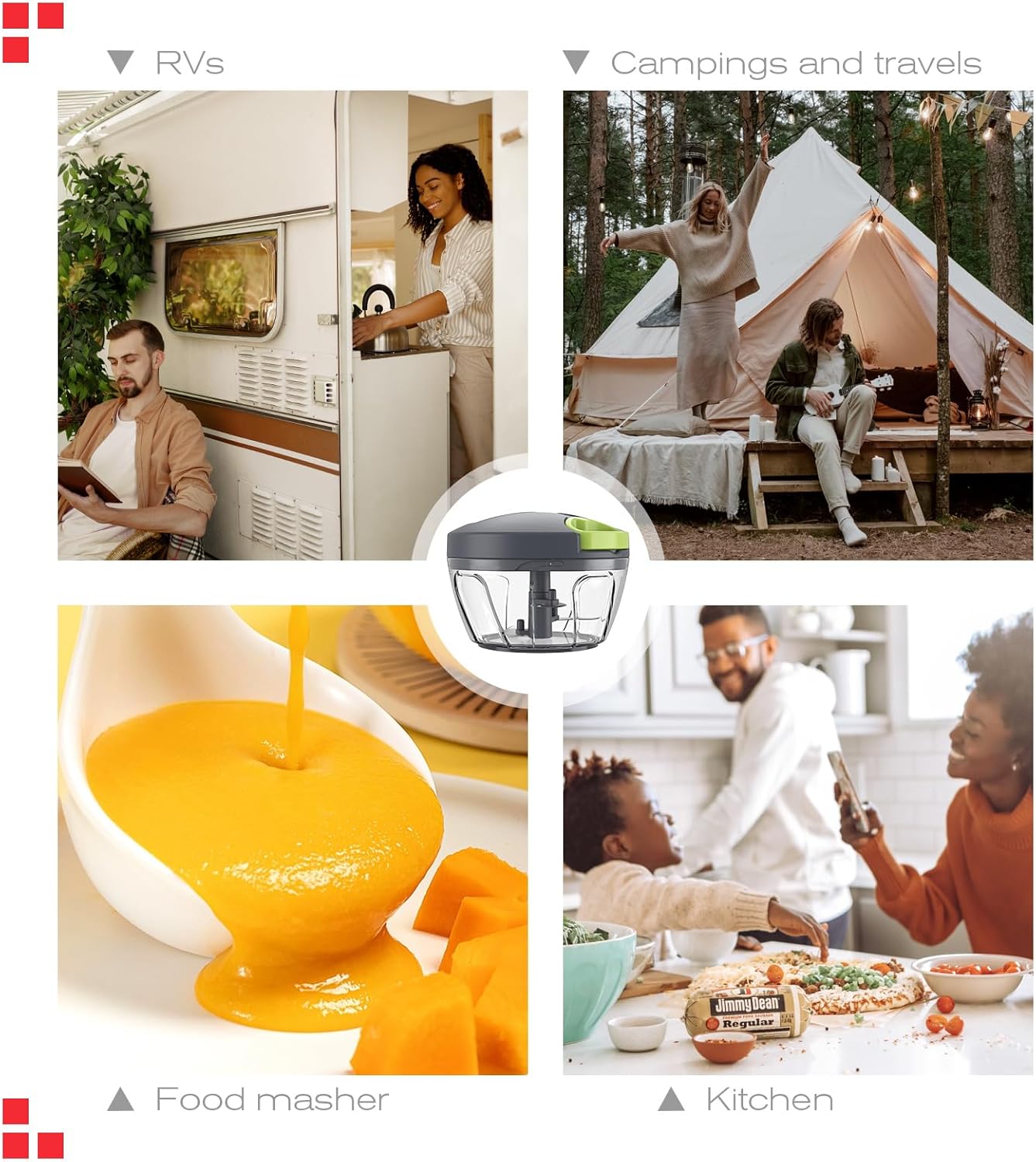 Thumbnail 6 de Ourokhome Vegetable Chopper, 500ml 🥕