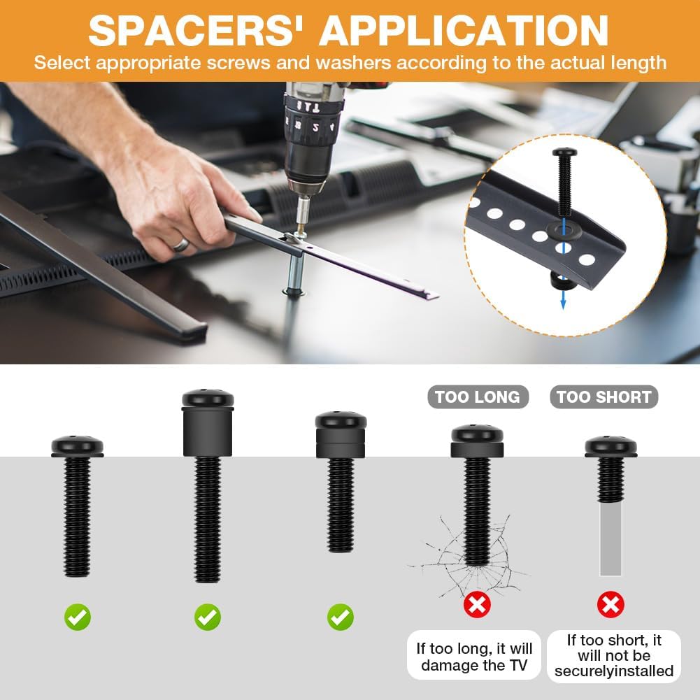 Detalle 2 de Flintronic Vis de Support TV 68 pièces pour 80"