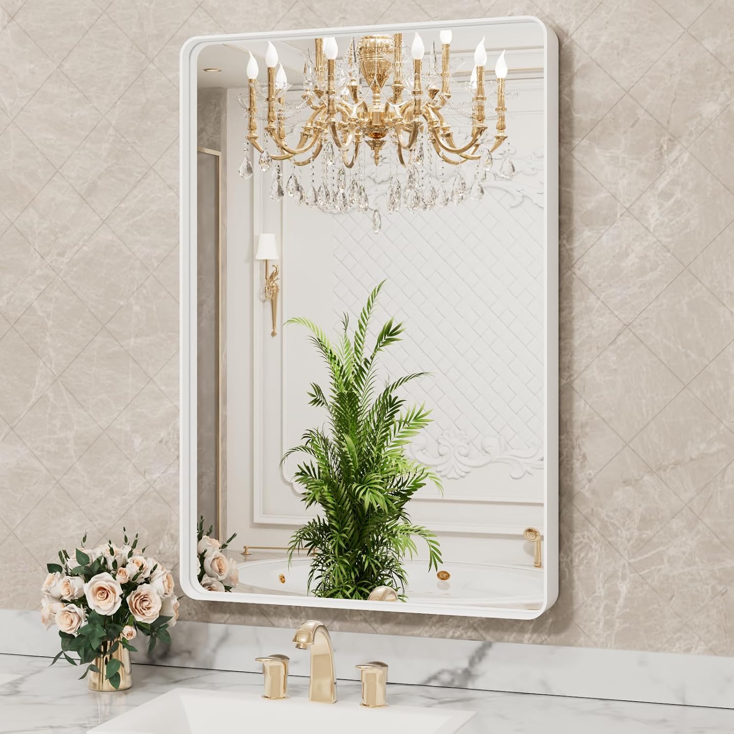 Detalle 2 de LOAAO 32 x 36 in Bathroom Vanity Mirror 🪞