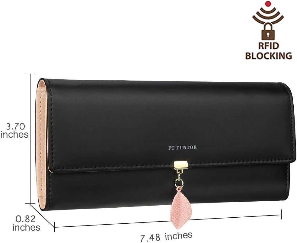 Detalle 1 de Funtor RFID Wallet for Women, 7.48in