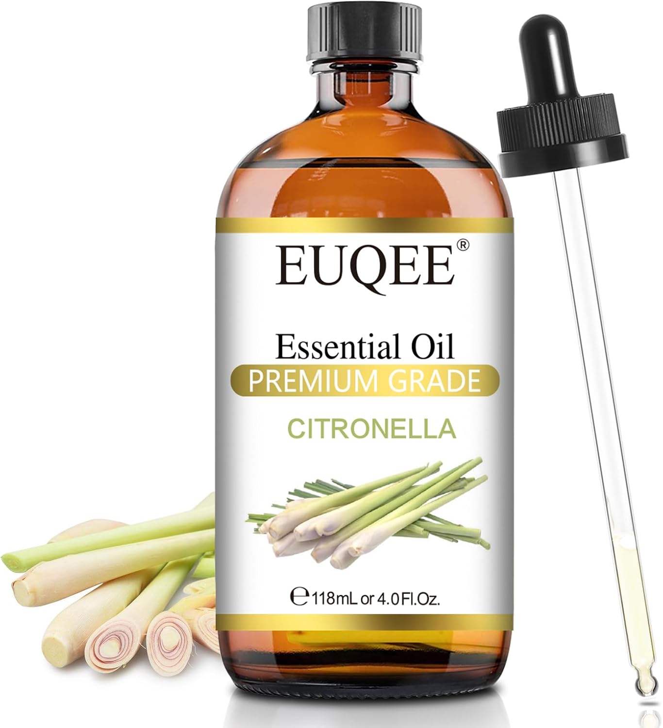 Detalle de EUQEE Citronella Essential Oil 4 fl oz