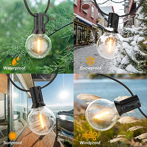 Detalle 2 de GPATIO Guirlande Guinguette Extérieur G40 – 18 m, 30+1 LED IP45, Blanc Chaud