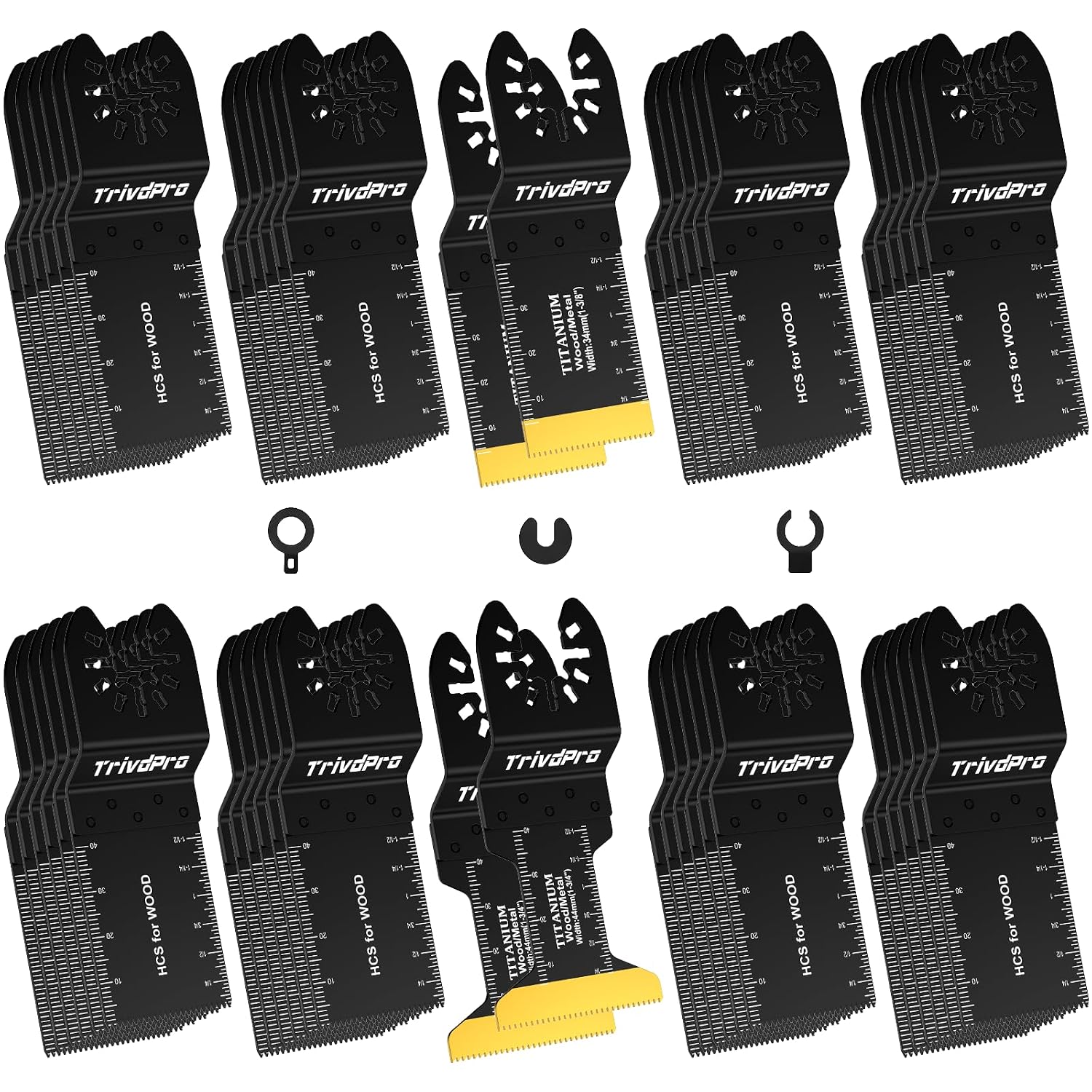Detalle de TrivdPro Titanium Multitool Blades 52-Piece Oscillating Tool Set