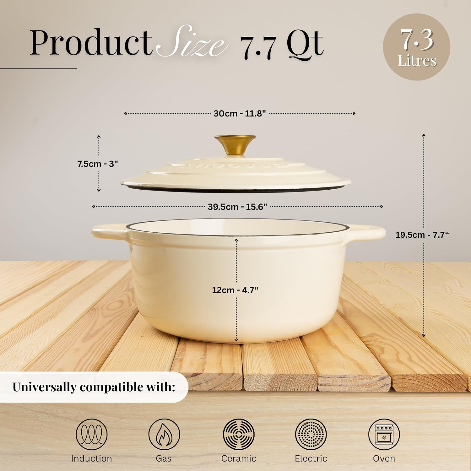 Detalle 2 de Nuovva Dutch Oven 7.3 Quart