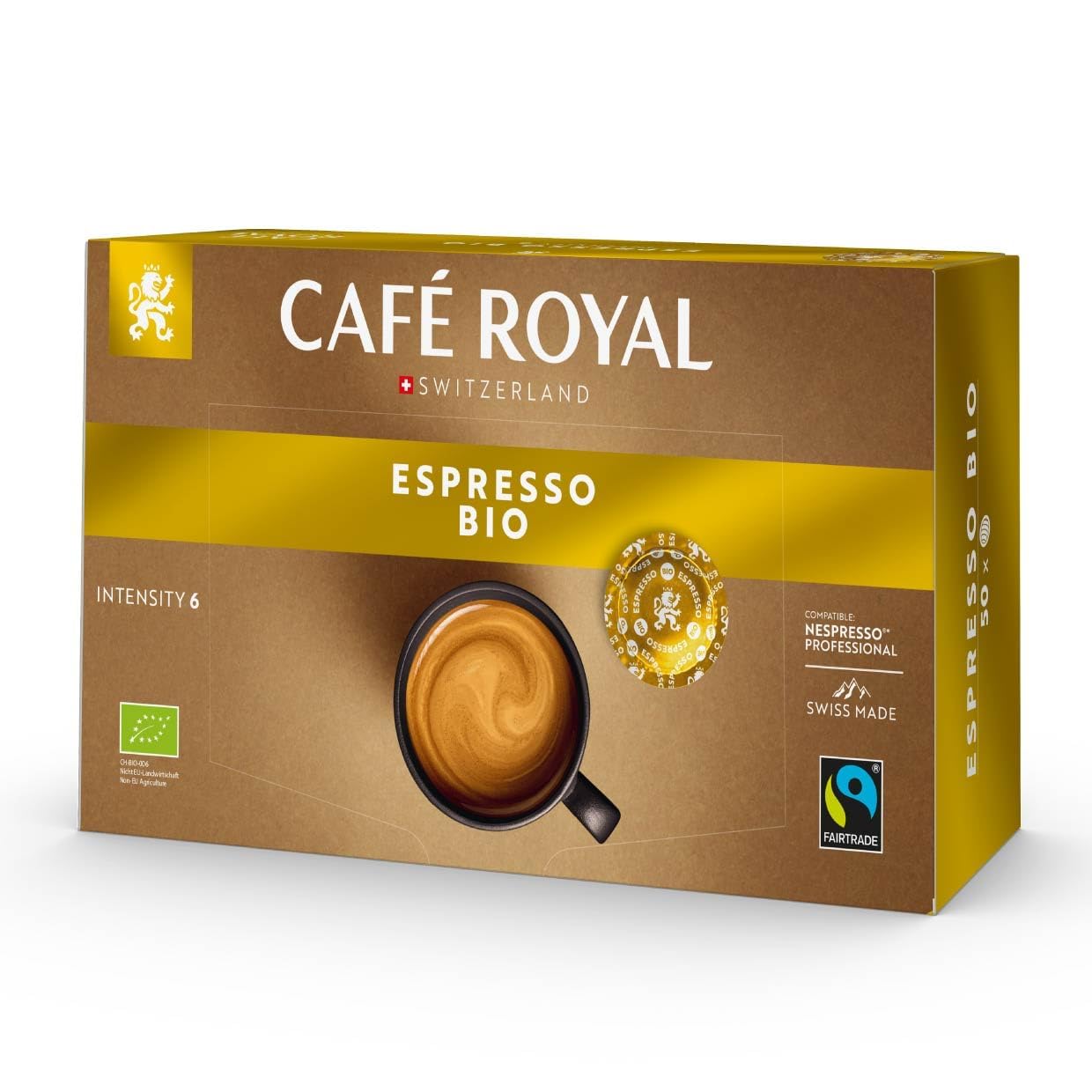Café Royal Professional Pads Bio Espresso – 50 kompatible Pads für Nespresso® Professional, Bio & Fairtrade
