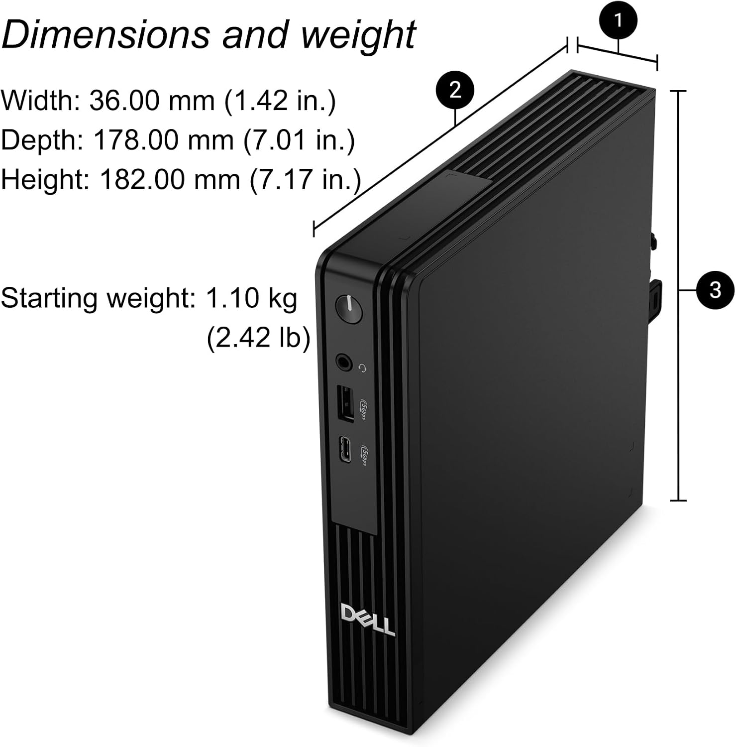 Detalle de Dell Mini PC 8GB DDR5