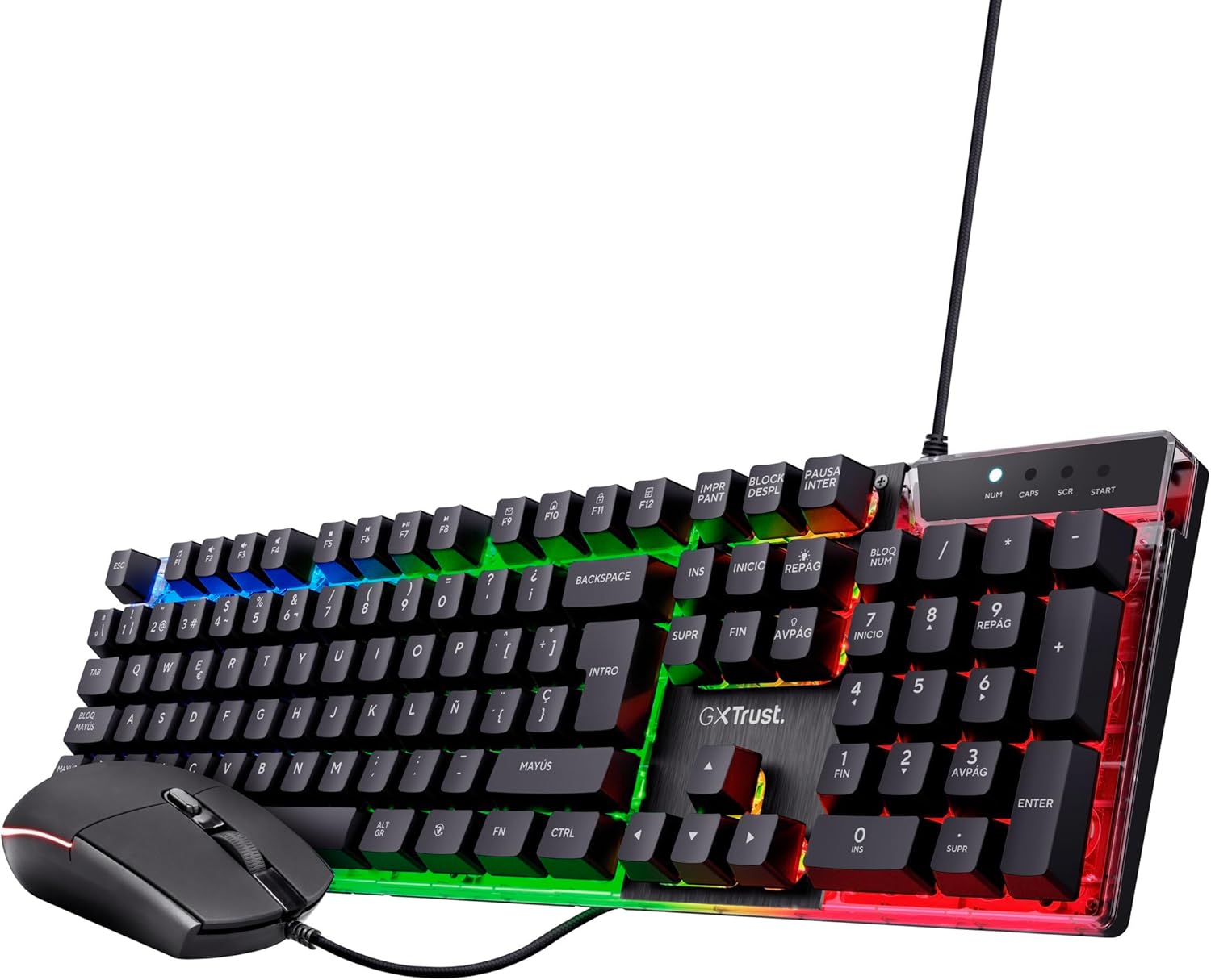 Detalle de GXTrust 838 Azor Gaming-Set – Spanisches QWERTY-Tastatur und Maus