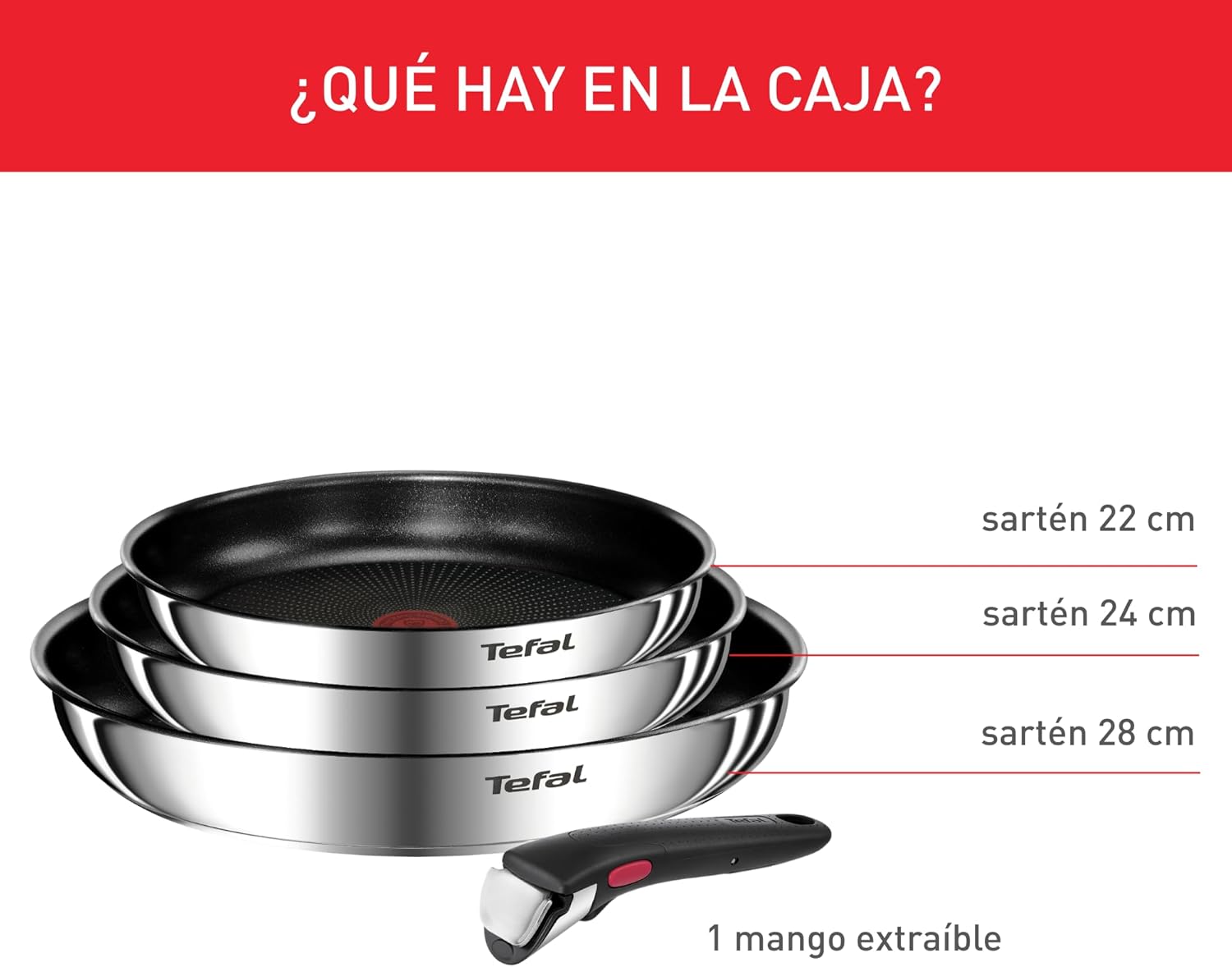 Thumbnail 1 de Tefal Ingenio Emotion sartenes 22/24/28 cm