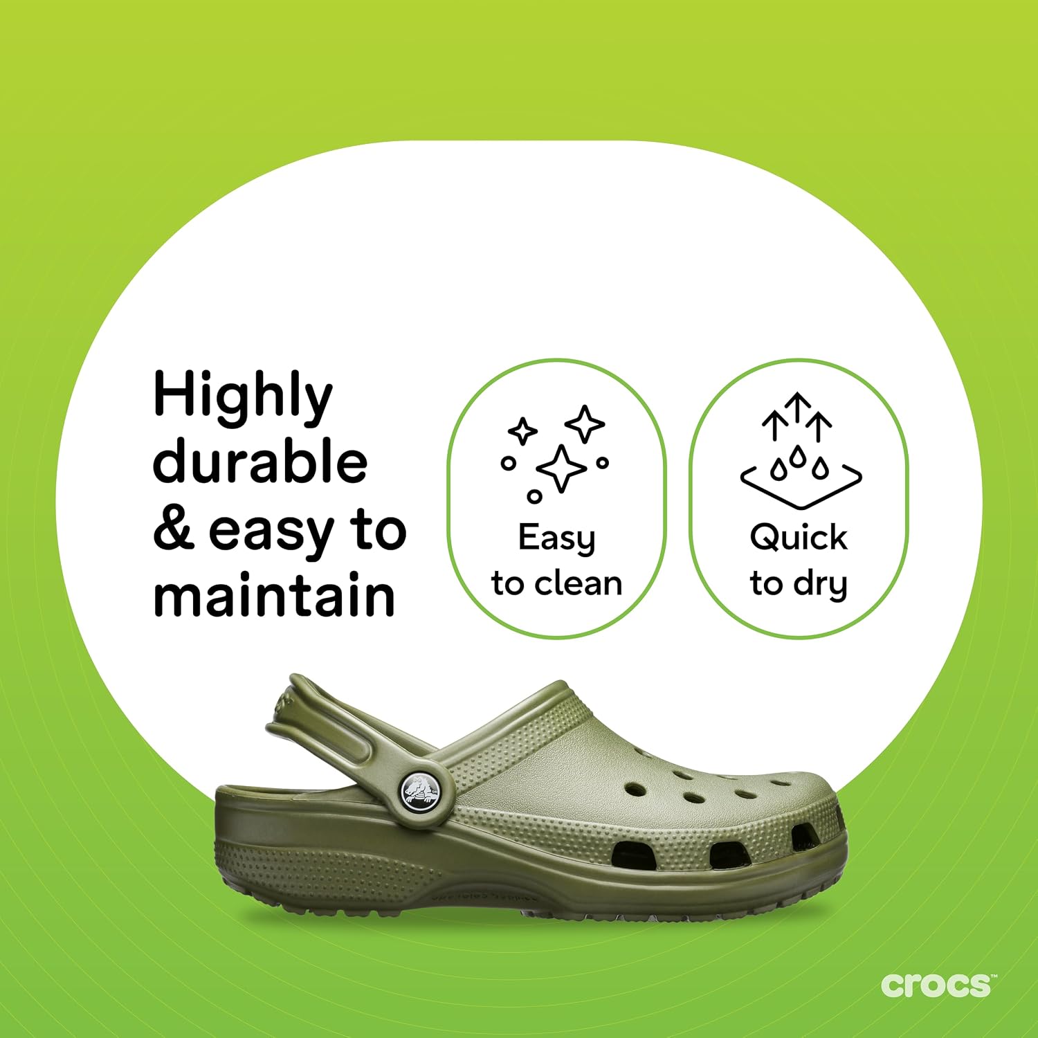 Thumbnail 6 de Crocs Unisex Classic Clogs - Army Green (UK 5 Men / 6 Women) by Crocs