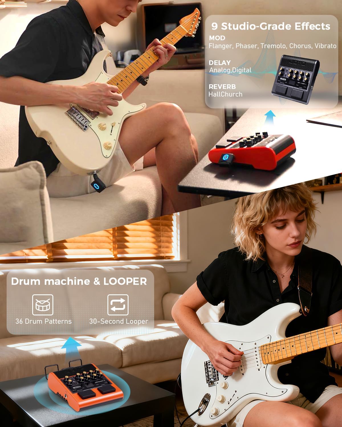 Thumbnail 4 de JOYO JAM Buddy II 10W Portable Guitar Amp with 14 Amp Models and OTG Recording